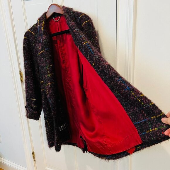 Vintage Jules Tournier Made in France Wool Mohair Short Coat Size Medium - Picture 7 of 16